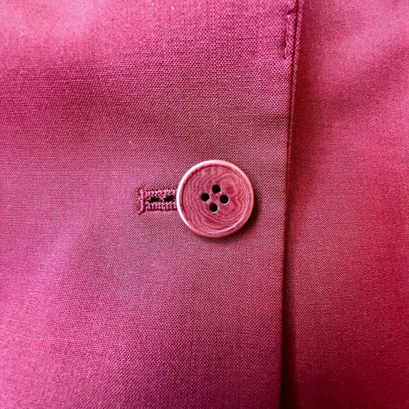 Theory Blazer Wool Crimson Lined Pockets Work Wear Office Jacket Professional - Picture 3 of 8